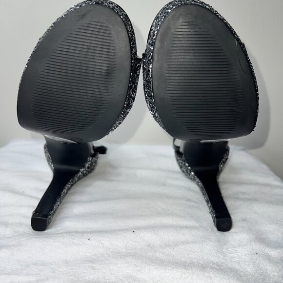 NEW! Black Glitter Sparkly Heels - Picture 8 of 10